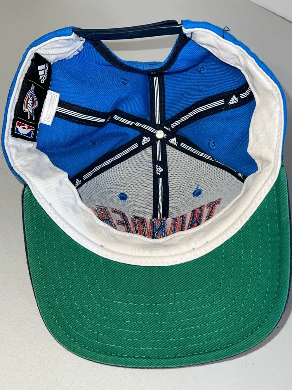 adidas OKC Thunder Men’s Blue and Navy Snapback Cap Wool Blend